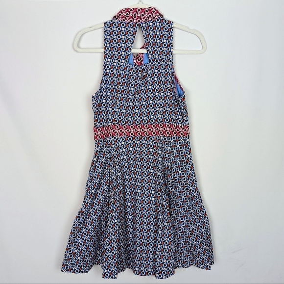 Anthropologie Maeve sz.6 Buckley Mini Dress  Button Front Pockets Geometric Boho - Picture 9 of 15